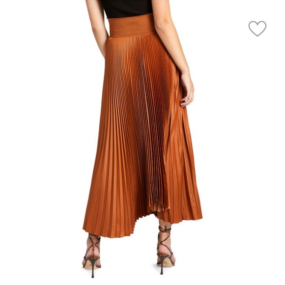 Demi Pleated Midi Skirt in Caramel, NWT - Picture 2 of 2